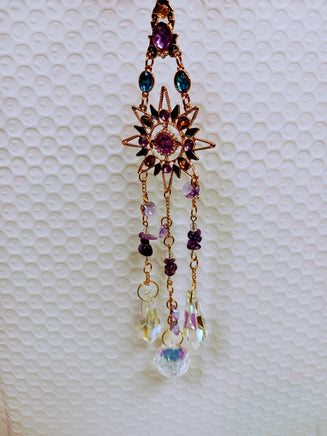Star Suncatcher with Purple Stones