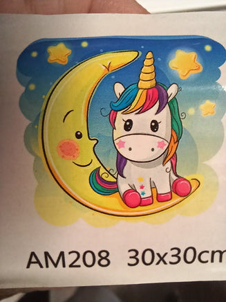 Unicorn Sitting on the Moon