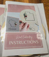 Wood Embroidery Kit - States Floral - Wisconsin