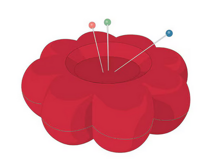 Lori Holt Flower Power Magnetic Pin Holder Riley Red