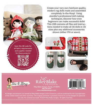 Machine Embroidery Red Riding Hood & Friends Dolls2