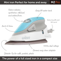 Oliso M2 Mini Project Steam Iron with Solemate