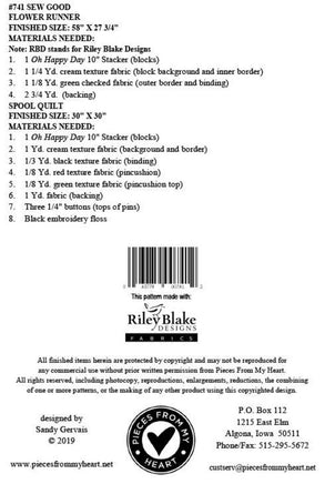 Sandy Gervais Sew Good Quilt and Table Runner Pattern2