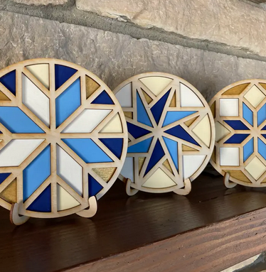 DIY Barn Quilt Pattern Decor Painting Kit - Round #3