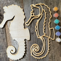 Small Seahorse DIY Painting Kit Contents