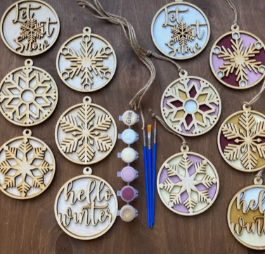 Snowflake Ornament DIY Painting Gift set