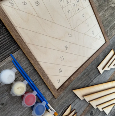 DIY Patriotic Flag Barn Quilt Pattern Painting Kit contents