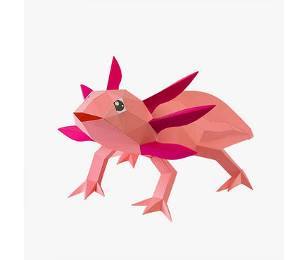 Axolotl 3D PaperCraft Model Paper Fold Kit