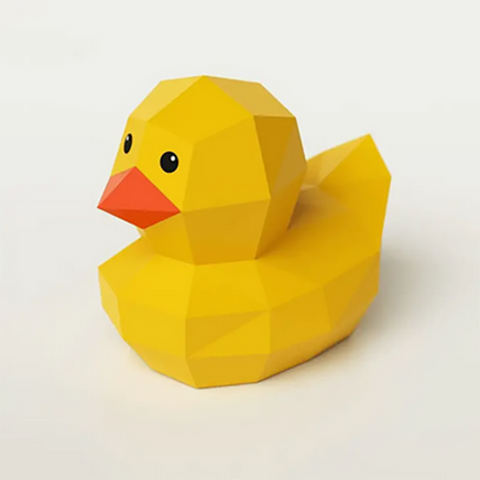 Rubber Duck 3D PaperCraft Model Paper Fold Kit