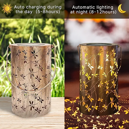 Dragonfly Outdoor Solar Hanging Lantern Lights 2