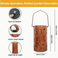 Fluttering Butterfly Outdoor Solar Hanging Lantern Lights 2