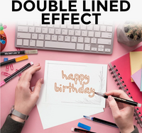 Double Line Outline Markers 12 Dual Colored 6