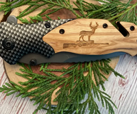 Deer On A Rifle Knife 3