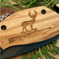 Deer On A Rifle Knife 2