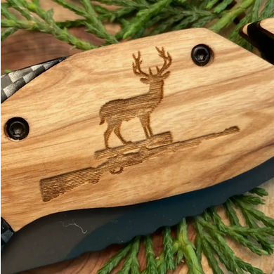 Deer On A Rifle Knife 2