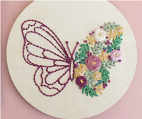 Floral Butterfly Diy Embroidery Kit
