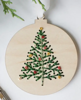Christmas Tree Ornament Embroidery Diy Kit
