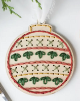 Christmas Glass Ball Ornament Embroidery Diy Kit (Style 1)