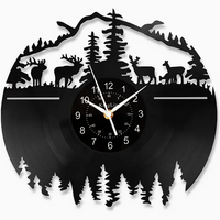 Deer Mountain Vinyl Record Clock
