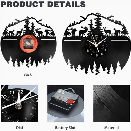 Deer Mountain Vinyl Record Clock 3