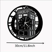 Dr. Who Tardis Vinyl Record Clock 2