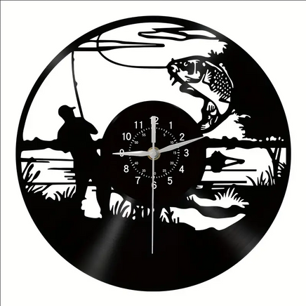 Fishing Vinyl Record Clock 1