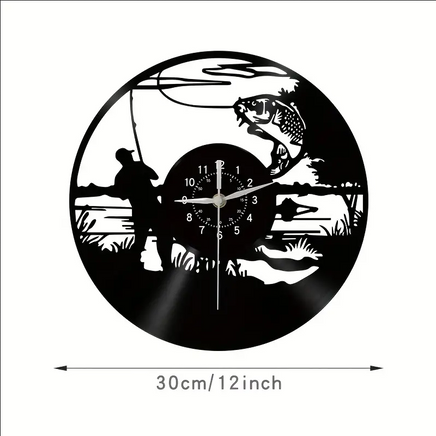 Fishing Vinyl Record Clock 2
