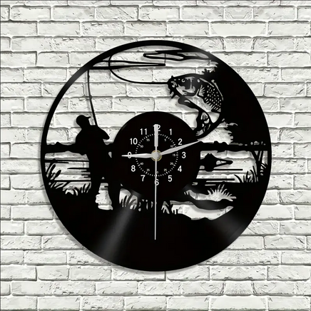 Fishing Vinyl Record Clock 3