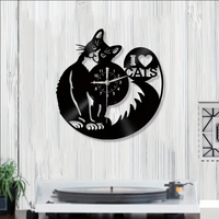 I Love Cats Vinyl Record Clock 3