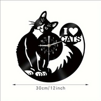 I Love Cats Vinyl Record Clock 2