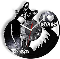I Love Cats Vinyl Record Clock 1