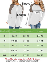 Women's Casual Long Sleeve Tunic Tops Crew Neck Color Block Blouses