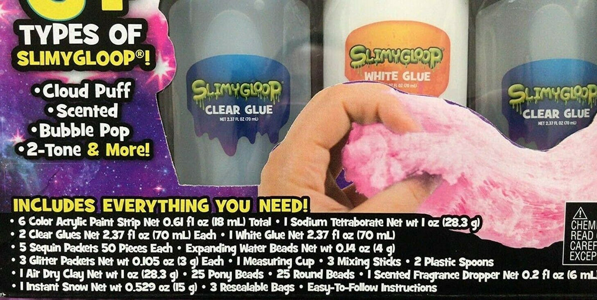 Slimy Gloop Slime Laboratory - Ultimate Slime Kit for 5 Fun Creations ...