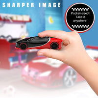 SHARPER IMAGE Miniature Toy RC Italia Sports Car 1:50 Scale Luxury Cars-Inspired Design with LED Headlights & Brake Lights, Red and Black, Long Range 2.4 GHz Frequency Remote Control