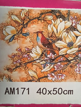 Bird with White Flowers