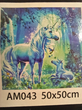 Unicorn and Baby in Meadow