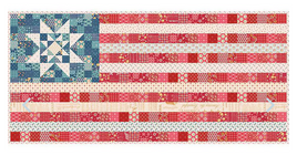 Americana Oh Beautiful Flag Runner & Amber Waves Mini Quilt Kit