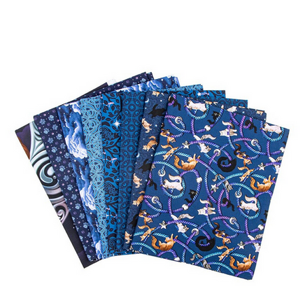 Celtic Cats 1-Yard Bundle Navy