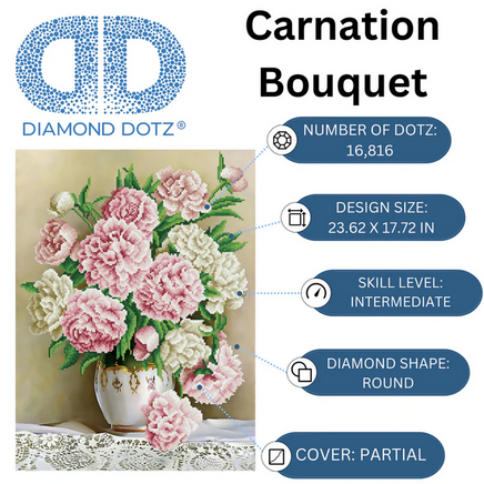 Diamond Dotz Carnation Bouquet 3