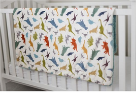Dino Roar Cream Baby Blanket - 32" x 36"