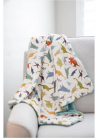 
              Dino Roar Cream Baby Blanket - 32" x 36"2
            