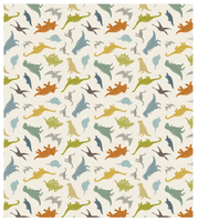 
              Dino Roar Cream Baby Blanket - 32" x 36"5
            