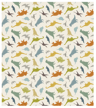 Dino Roar Cream Baby Blanket - 32" x 36"5