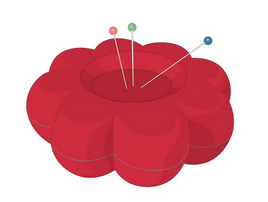 Lori Holt Flower Power Magnetic Pin Holder Riley Red