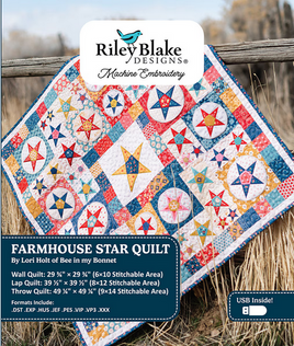 Machine Embroidery Americana Farmhouse Star Quilt Projects