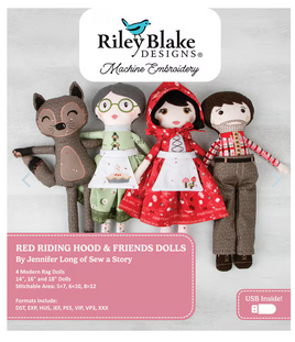 Machine Embroidery Red Riding Hood & Friends Dolls