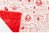 
              Old Fashioned Christmas Labels Minky Blanket
            