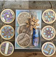 
              Barn Quilt Pattern ornament DIY Painting Gift set #1
            