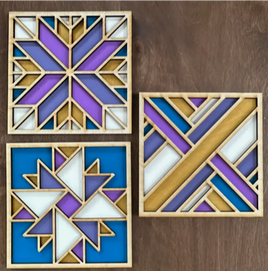 DIY Barn Quilt Pattern Decor Painting Craft Kit - Square - #2