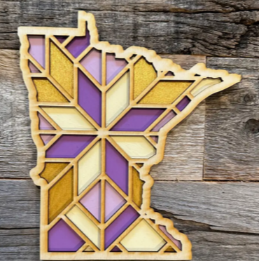Minnesota Barn Quilt pattern Painting Kit - Star